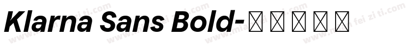 Klarna Sans Bold字体转换